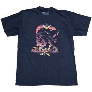 Shirt Punch Harry Potter Gryffindor Deathly Hallows Graphic T Shirt Mens M Black